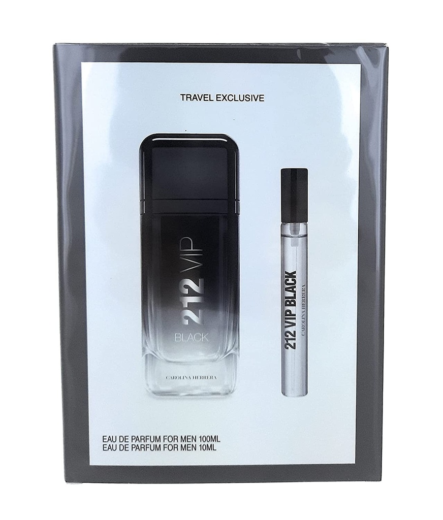 Carolina Herrera 212 VIP Black 3.4 2PC Men Travel Set